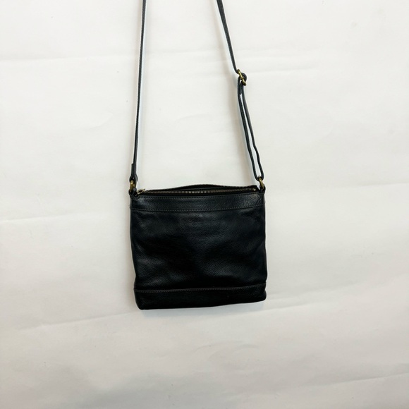 Fossil Black Leather Crossbody Bag purse - Picture 6 of 6